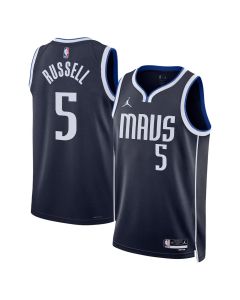 Men's Dallas Mavericks #5 D'Angelo Russell Navy Swingman Statement Edition Jersey