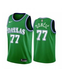Men's Dallas Mavericks #77 Luka Doncic 2020 Green Classic Edition Stitched Jersey