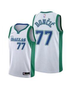 Men's Dallas Mavericks #77 Luka Doncic 2021/22 White City Edition Stitched Jersey