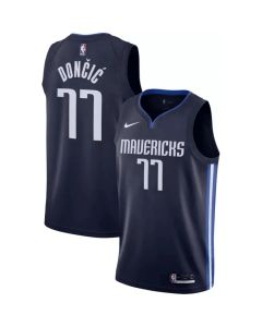 Men's Dallas Mavericks #77 Luka Doncic Black Stitched Jersey