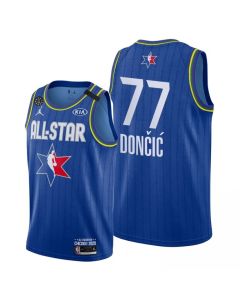 Men's Dallas Mavericks #77 Luka Doncic Blue 2020 All-Star Stitched NBA Jersey