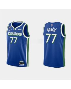 Men's Dallas Mavericks #77 Luka Doncic Blue Stitched Basketball Jersey