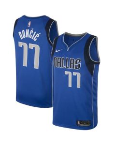 Men's Dallas Mavericks #77 Luka Doncic Blue Stitched Jersey