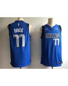 Men's Dallas Mavericks #77 Luka Doncic Blue Swingman Stitched NBA Jersey