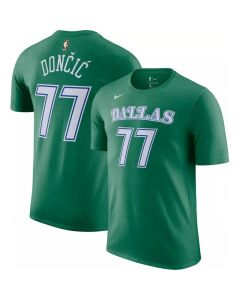 Men's Dallas Mavericks #77 Luka Doncic Dri-FIT Green Hardwood Classic T-Shirt