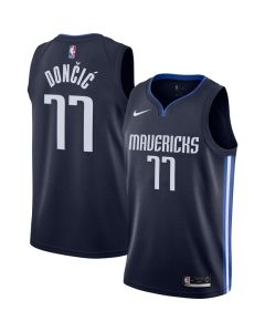 Men's Dallas Mavericks #77 Luka Doncic Navy Stitched NBA Jersey