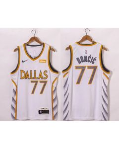 Men's Dallas Mavericks #77 Luka Doncic White Stitched NBA Jersey