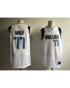 Men's Dallas Mavericks #77 Luka Doncic White Swingman Stitched NBA Jersey