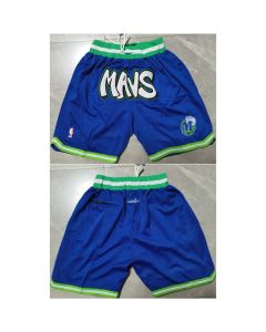 Men's Dallas Mavericks Blue Shorts (Run Small) (Blue)
