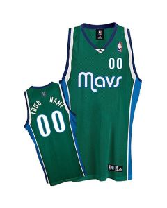 Men's Dallas Mavericks Green Authentic Custom Jersey