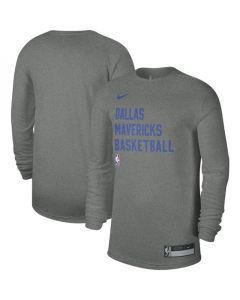 Men's Dallas Mavericks Heather Gray 2023/24 Legend On-Court Practice Long Sleeve T-Shirt