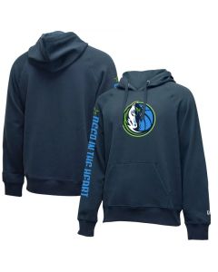 Men's Dallas Mavericks New Era Navy City Edition Logo Essential Pullover Hoodie