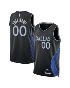 Men's Dallas Mavericks Nike Black Swingman Association Edition Custom Jersey (Black)