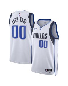 Men's Dallas Mavericks White Swingman Association Edition Custom Jersey
