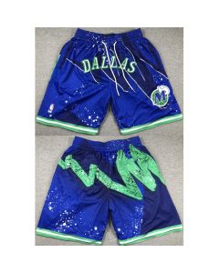 Men's Dallas Mavericks Royal/Green Shorts (Run Small)