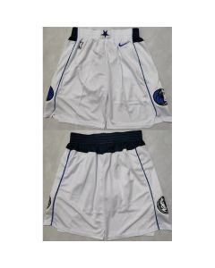 Men's Dallas Mavericks White Shorts (Run Small)