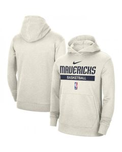 Men's Dallas Mavericks White Spotlight Fleece Overhead Hoodie
