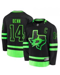 Men's Dallas Stars #14 Jamie Benn Black 2020/21 Alternate Premier Stitched Jersey