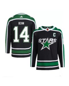 Men's Dallas Stars #14 Jamie Benn Black 2022-23 Reverse Retro Stitched Jersey