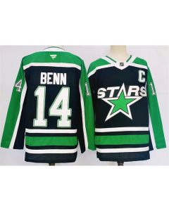 Men's Dallas Stars #14 Jamie Benn Black 2024-25 Reverse Retro Stitched Premium Jersey