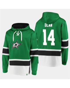 Men's Dallas Stars #14 Jamie Benn Green Ageless Must-Have Lace-Up Pullover Hoodie