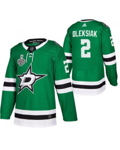 Men's Dallas Stars #2 Jamie Oleksiak 2020 Stanley Cup Final Bound Green Stitched Jersey