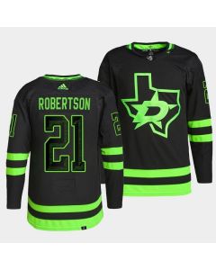 Men's Dallas Stars #21 Jason Robertson Black 2020/21 Alternate Premier Stitched Jersey