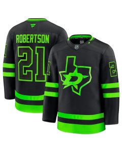 Men's Dallas Stars #21 Jason Robertson Black 2024-25 Alternate Stitched Hockey Jersey