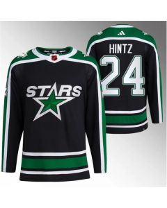 Men's Dallas Stars #24 Roope Hintz Black 2022-23 Reverse Retro Stitched Jersey