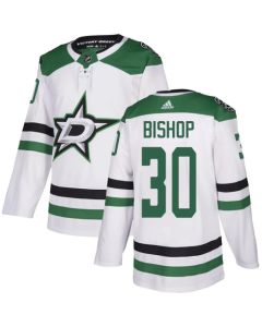 Men's Dallas Stars #30 Ben Bishop White Stitched NHL Jersey