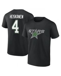 Men's Dallas Stars #4 Miro Heiskanen Black T-Shirt