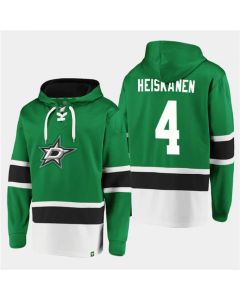 Men's Dallas Stars #4 Miro Heiskanen Green Ageless Must-Have Lace-Up Pullover Hoodie