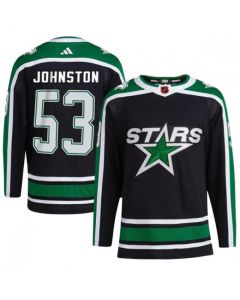 Men's Dallas Stars #53 Wyatt Johnston Black 2022-23 Reverse Retro Stitched Jersey