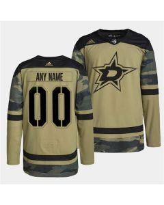 Men's Dallas Stars Active Player Custom 2022 Camo Military Appreciation Night Stitched Jersey