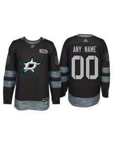 Men's Dallas Stars Custom Black 1917-2017 100th Anniversary Stitched Jersey