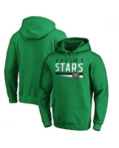 Men's Dallas Stars Green Staggered Stripe Pullover Hoodie