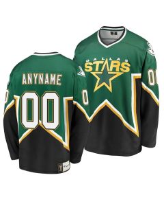 Men's Dallas Stars Personalized Name Number Size Green Heritage Premier Stitched Jersey