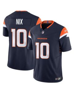 Men's Denver Broncos #10 Bo Nix Navy 2024 Draft F.U.S.E. Alternate Vapor Limited Stitched Football Jersey