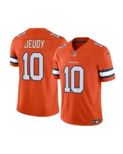 Men's Denver Broncos #10 Jerry Jeudy Orange 2023 F.U.S.E. Vapor Untouchable Stitched Jersey