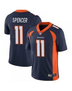 Men's Denver Broncos #11 Diontae Spencer Navy Vapor Untouchable Limited Stitched Jersey