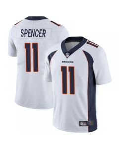 Men's Denver Broncos #11 Diontae Spencer White Vapor Untouchable Limited Stitched Jersey