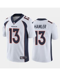 Men's Denver Broncos #13 KJ Hamler White Vapor Untouchable Limited Stitched Jersey