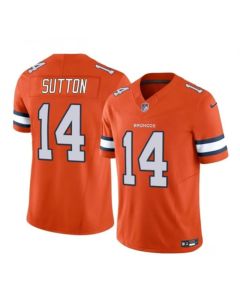 Men's Denver Broncos #14 Courtland Sutton Orange 2023 F.U.S.E. Vapor Untouchable Stitched Jersey