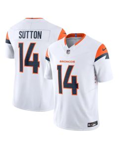 Men's Denver Broncos #14 Courtland Sutton White Mile High Collection Vapor F.U.S.E. Limited Jersey (White)