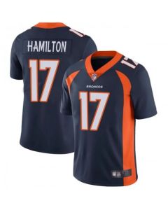 Men's Denver Broncos #17 DaeSean Hamilton Navy Vapor Untouchable Limited Stitched Jersey