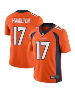 Men's Denver Broncos #17 DaeSean Hamilton Orange Vapor Untouchable Limited Stitched Jersey