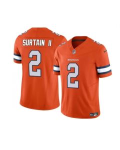 Men's Denver Broncos #2 Pat Surtain II Orange 2023 F.U.S.E. Vapor Untouchable Stitched Jersey