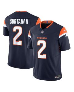Men's Denver Broncos #2 Patrick Surtain II Navy Mile High Collection Vapor F.U.S.E. Limited Jersey (Navy)