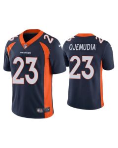 Men's Denver Broncos #23 Michael Ojemudia Navy Vapor Untouchable Limited Stitched Jersey