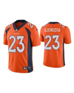 Men's Denver Broncos #23 Michael Ojemudia Orange Vapor Untouchable Limited Stitched Jersey